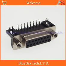 20pcs New female connector DR15 female socket/jack connector 15pin dual row 90 degree curved foot VAG serial port 2024 - buy cheap