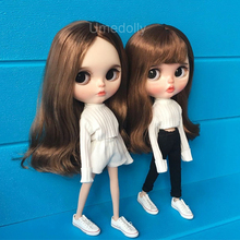 Suéter blanco y pantalones cortos vaqueros para Barbies, Blyth, Kurhn, Licca, Azone, accesorios de ropa para muñecas, 1 pieza, novedad 2024 - compra barato