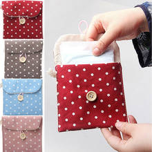 ISKYBOB 1PCS Women Portable Hygiene Sanitary Napkins Travel Tampon Bag Lovely Polka Dot Bag Wholesale 2024 - buy cheap