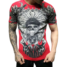 DUYOU-Camiseta de Calavera del rey de cristal ostentoso para Hombre, Camisa de algodón de fibra de carbón, DY18 2024 - compra barato