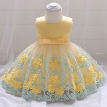 Baby Princess Party tutu Dress for Girls Infant Baby 1 Year Birthday Dresses Flower Baby Girl Clothes First Communion Dresses 2024 - buy cheap