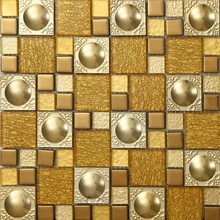Роскошный золотой стекло смешанной нержавеющей стали мозаики кухня щитка KTV бар ванная комната душевой настенная плитка столовой стены 2024 - купить недорого