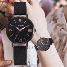 Relojes con correa de cuero de lujo para mujer, diseño sencillo romano estrellado para mujer, reloj deportivo Zegarek Damski 2024 - compra barato