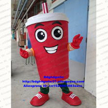 Red Milk Tea Cup Coffee Cup Mug Tumblerful Mascot Costume Adult Cartoon Character Public Welfare Cultural Festival zx1965 2024 - buy cheap