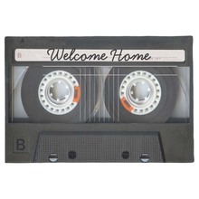 Vintage Music Mix Tape Look with Welcome Message Doormat Home Decoration Entry Non-slip Door Mat Rubber Washable Floor Home Rug 2024 - buy cheap