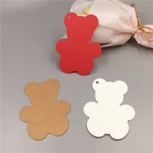 Wedding Labels Little Bear Shape Kraft Paper Tags Cute For Toy Dolls Gift Packaging Label Thank You Price Tags Favors 50Pcs/Lot 2024 - buy cheap