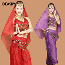 lady belly dance costume set belly dance costume set belly dancing clothes 3pcs bellydance pants tops  costume for women 2024 - buy cheap