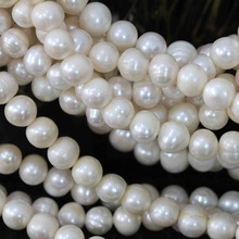 White freshwater cultured natural pearl high quality nearround loose beads 9-10mm wholesale price fashion jewelry 15inch B1375 2024 - buy cheap