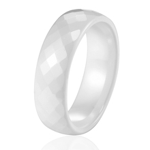 Женское керамическое кольцо 6-8 мм, удобное многогранное обручальное ювелирное изделие, обручальное керамическое украшение, белый и черный цвета 2024 - купить недорого