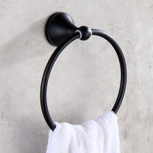 Antique Bronze Towel Ring Solid Brass Towel Racks Towel Holder Black Bronze Oiled Bathroom Accessories 2024 - buy cheap