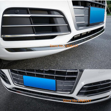 Крышка кузова автомобиля, защита переднего бампера из нержавеющей стали, протектор гриля, противоскользящая защита, 3 шт. для Audi Q5 Q5L 2018 2019 2020 2024 - купить недорого