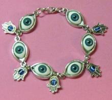 Vintage cinco demonio pulsera de ojo de la Cábala dijes de mano Hamsa brazalete tobilleras pulseras de las mujeres de accesorios de la joyería de regalo 2024 - compra barato
