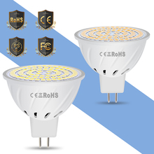 GU10 прожектор светодиодный E27 кукурузы лампочка E14 220 V Точечный светильник MR16 48 60 80 Светодиодная настольная лампа B22 240 V для домашнего освещения GU5.3 2835 SMD 2024 - купить недорого