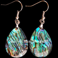 Free Shipping Beautiful jewelry  New Zealand Abalone Shell Water Drop  Women Dangle Earrings MC1989 2024 - buy cheap