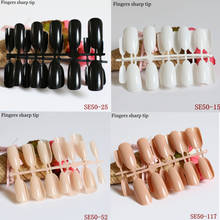 Beautiful Fashion Fake Nails Solid color nail Full nail tips Multi-color optional Long nail tips 24pcs/set 2024 - buy cheap