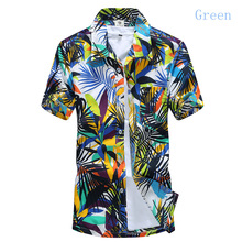 Hawaiian Shirt Man Shirts Slim Fit Button Down Hawaiian Men Casual Shirts Short-Sleeve Front-Pocket Beach Hawaiana Plus Size 2024 - buy cheap