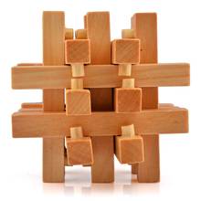 Classical Intellectual Toys 18 Sticks Wooden Cube/Educational Toy Wooden Puzzle Set,Kong Ming/Luban Lock 2024 - buy cheap