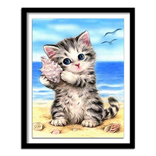 diamant painting 5D Diamond Painting Cross Stitch Diamond Embroidery Cat Full Square Rhinestones Pattern Home Decoration Needle 2024 - buy cheap