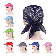 Women Summer Packable Head Scarf Visor Hat With Wide Brim Sunhat Beach UV Protection Female Printed Cap Sun Hats 2024 - buy cheap