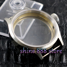 43mm sterile steel parnis Watch CASE sapphire glass fit 6498 6497 eat movement 2024 - buy cheap