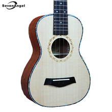 Sevenangel 26 polegada sólida superior apenas ukulele 4 cordas guitarra havaiana ingman spruce painel tenor ukelele guitarra acústica 17 traste 2024 - compre barato