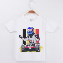 F1 Racing Car Printed Design Kids T Shirts Cotton O-Neck Short Sleeve Basic White Cool Boys Tshirt Children Girls Tops Tee Shirt 2024 - buy cheap