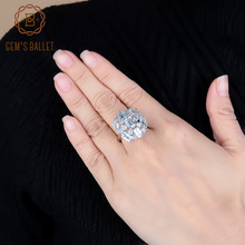 GEM'S BALLET Brand Natural Sky Blue Topaz Gemstone Rings Genuine 925 Sterling Silver Wedding Engagement Jewelry For Women Gift 2024 - купить недорого