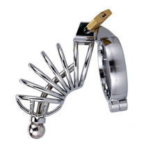 Stainless Steel Chastity Cage Penis Lock Cock Cages Chastity Devices With Penis Plug Steel Penis Cage Sex Toys For Men 2024 - buy cheap