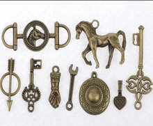 Mixed Horsehead Hand Key Vintage Bronze Charms Pendant For Jewelry Making Bracelet Necklace  Handmade Accessories Hot A917 2024 - buy cheap