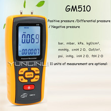 Manômetro digital portátil, display lcd, pressão máxima, 50kpa, manômetro diferencial, medidor de pressão 2024 - compre barato