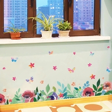 YOUMAN DIY Flower Wallpaper Border for Walls Self Adhesive Wallpaper PVC Vinyl Wallpaper Modern Home Decor Baby Room Wall Decals 2024 - buy cheap