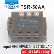50AA TSR-50AA Three-phase SSR input 80~250VAC load 24-380VAC single phase AC solid state relay 2024 - buy cheap