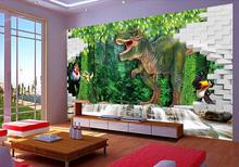 custom 3d photo wallpaper 3d stereoscopic wallpaper dinosaur modern living room wallpapers Home Decoration 2024 - buy cheap