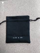 200pcs CBRL small cotton jewelry bags wholesale with satin interior, custom gift bags size 10*12cm, include shipping by epacket 2024 - buy cheap