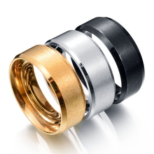 MMS 8 мм Титан матовый обручальное кольцо модные однотонные кольцо Глянцевая 316L Кольца из нержавейки для Для женщин и Для мужчин день Святого Валентина 2024 - купить недорого