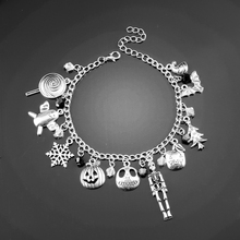 The Nightmares Before Christmass Bracelets Snowflakes Bat Crystal Beads Charm Bracelet for Women 2024 - buy cheap