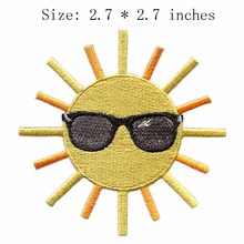 The sunglasses 2.7"wide embroidery patch  forcloth folding/fieltro manualidades/haaknaalden 2024 - buy cheap