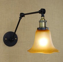 Luminária de parede estilo loft, vintage, lâmpada de parede industrial, equipamento para iluminação de casa