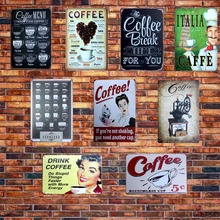 [ Mike86 ] CAFE MENU KNOW YOUR COFFEE TIN SIGN Old Wall Metal Painting ART Decor AA-230 Mix order 20*30 CM 2024 - buy cheap