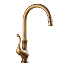 Kitchen Faucet Antique Bronze Brass Kitchen Sink Faucets Single Hand High Arch Swivel Spout Hot And Cold Wash Basin Tap L0160 2024 - buy cheap