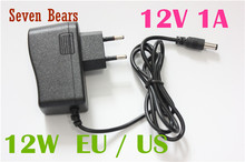 D121 1PCS New 12V 1A Power Supply AC 100-240V To DC Adapter Plug For 3528 5050 Strip LED with EU/US plug free shipping 2024 - buy cheap