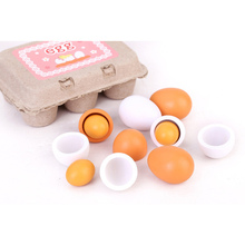 6 pcs/lot Hight Quality Wooden Kitchen Toy Classical Pretend Play Toys Set Simulation Food Eggs Toys Gifts for Children Girls 2024 - buy cheap