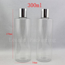 300ML X 20 Empty Transparent Shampoo Cosmetics PET Bottles With Aluminum Cap , 10 OZ  Clear Plastic Bottle Container  Packaging 2024 - buy cheap