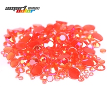 Jelly Red Color Multi-size Optional Acrylic Rhinestones Shoes Clothing Decorations Sparkling Nail Art Decorations 2024 - buy cheap