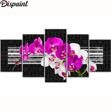 Dispaint-pintura de diamante 5D DIY "lirio de peonías y orquídeas", combinación de varias imágenes, bordado, regalo 5D, 5 uds. 2024 - compra barato