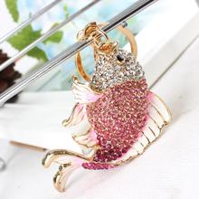 Carp Fish Keyring Creative Lovely Fashion Rhinestone Crystal Pendant Charm Purse Bag Key Chain Women Accessories Gift 2024 - buy cheap
