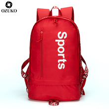 OZUKO Fashion Multifunction Sport Backpack For Women Men Casual Laptop Backpack Teenage School Bag Travel Mochila With Shoes Bag 2024 - buy cheap