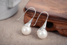 Luxury Jewelry Girls Earrings 8-8.5mm natural freshwater pearl earring - 925 s Lovely jewelry EARRINGLuxury Ms. girl Wedding 2024 - buy cheap