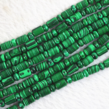 Encantos de pedra de malaquita artificial verde, 6*9mm, contas espaçadoras, faça você mesmo, joias de alta qualidade da moda b366, venda imperdível 2024 - compre barato