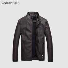 CARANFIER Mens Leather Jackets Winter Coats Men Velvet Thick Fashion Faux Outerwear Pilot Biker Motorcycle Male Business Jacket 2024 - buy cheap